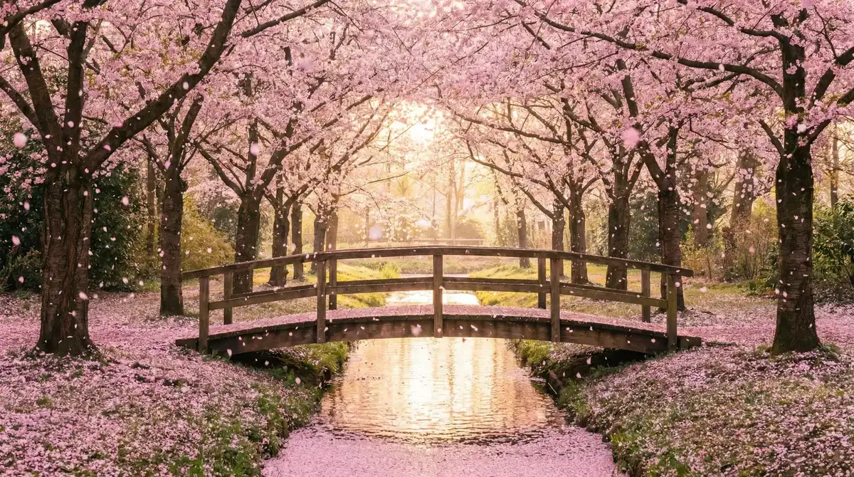 樱花桥畔 - 欧洲最大但人文艺术 唯美风景
